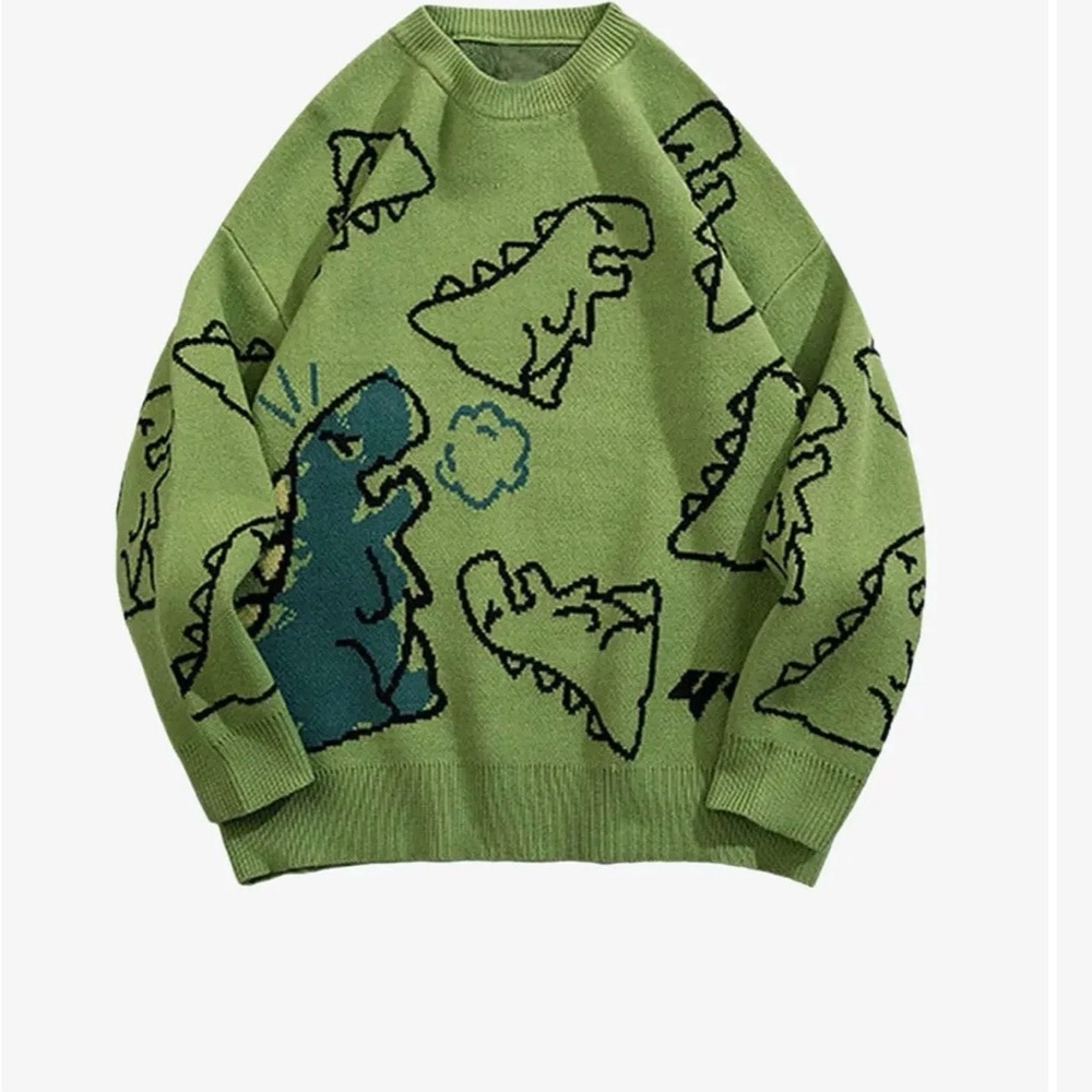 Aelfric Eden Green Dinosaur Sweater